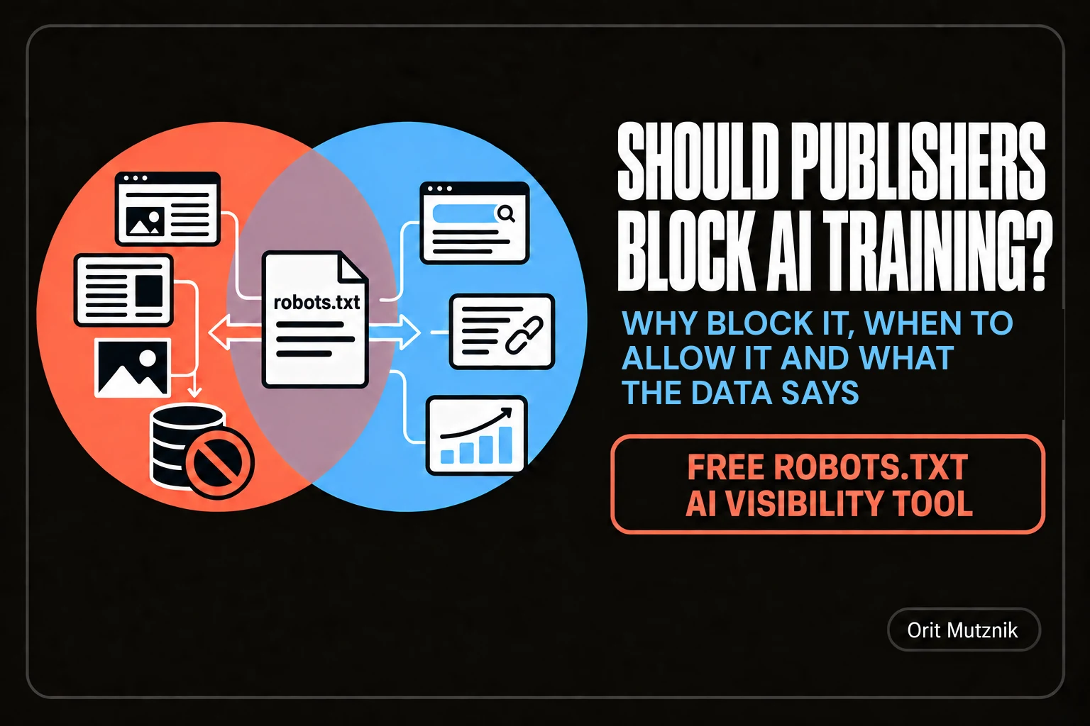 Should Publishers Block AI Training? Why Block It, When to Allow It and What the Data Says [Free Robots.txt AI Visibility Tool]